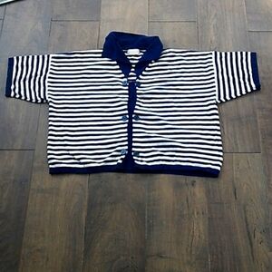 VTG BENETTON Y2K STRIPED COTTON  CROP MADE IN ITALY TOP WOMANS L/48